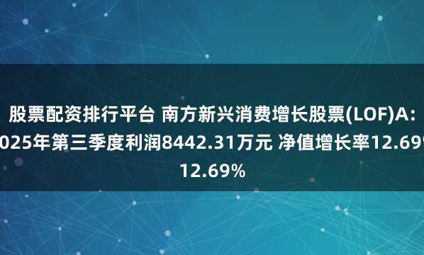 股票配资排行平台 南方新兴消费增长股票(LOF)A：2025年第三季度利润8442.31万元 净值增长率12.69%